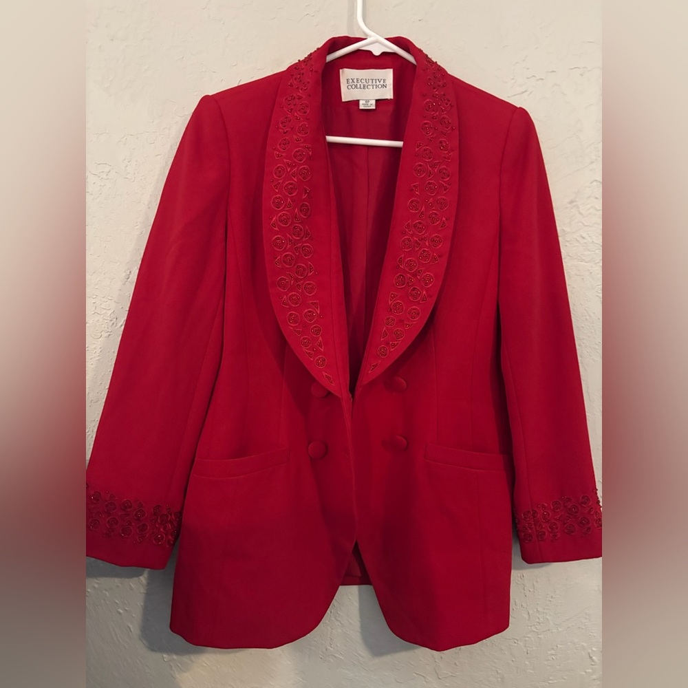 red vintage jacket